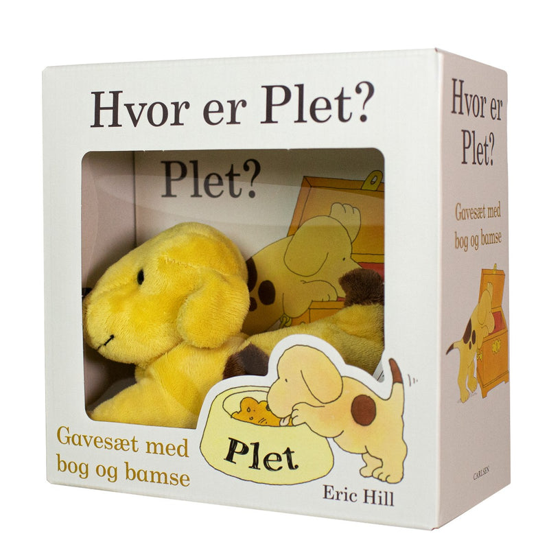 Gavesæt med bog & Bamse - Hvor er Plet?