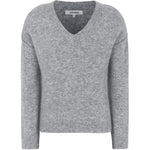 SRAllison V-neck Knit - Medium Grey Melange