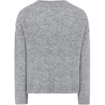 SRAllison V-neck Knit - Medium Grey Melange