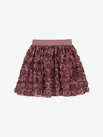 Minymo - Skirt w. Mesh Flowers -123722