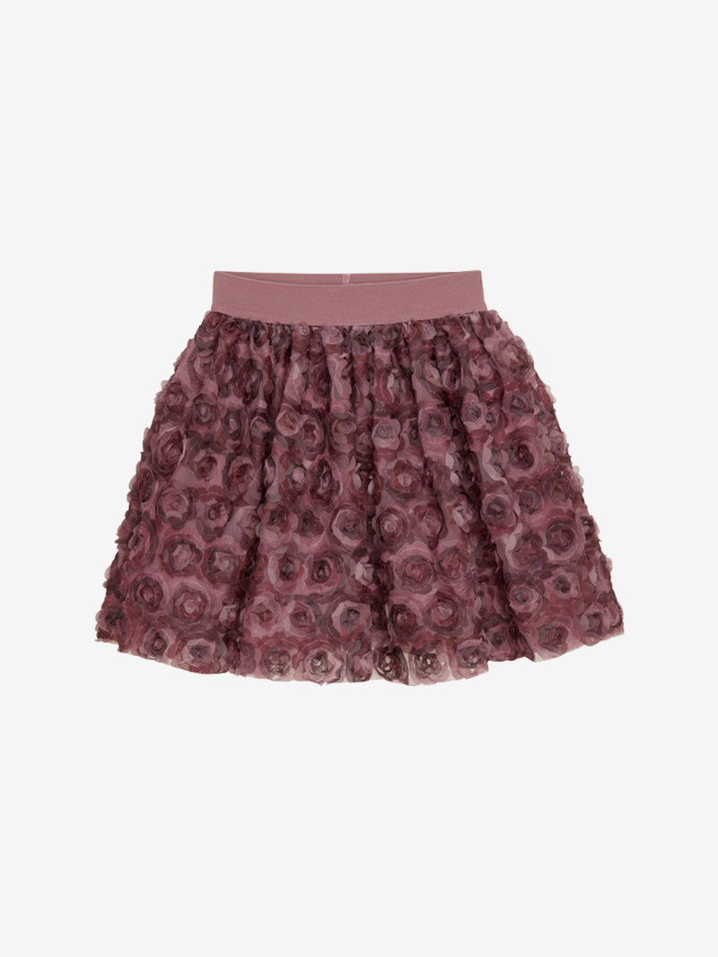 Minymo - Skirt w. Mesh Flowers -123722