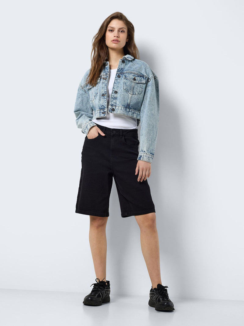 NMLIRA HW LONG DENIM SHORTS VI461BL