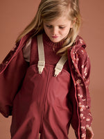 Rainwear Set - AOP, w. fleece - Apple Butter