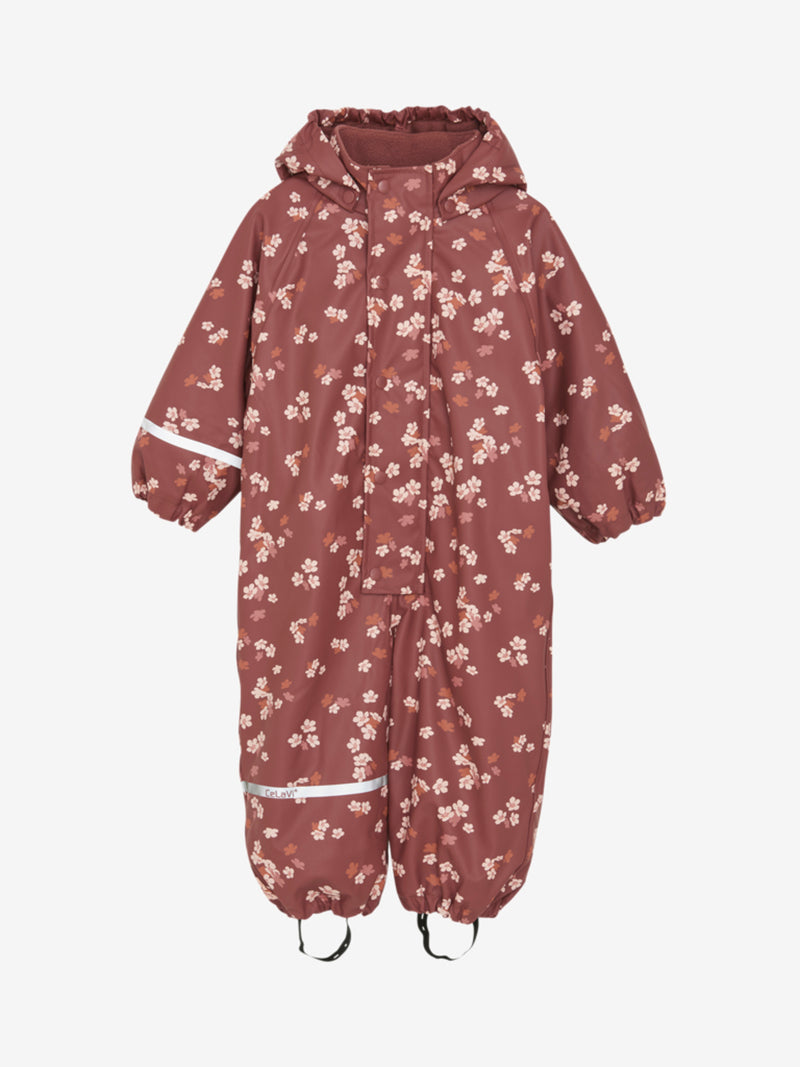 Rainwear Suit - AOP, w. fleece - Apple Butter