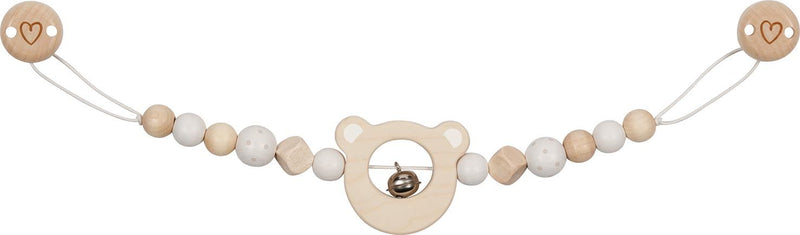 Stroller chain with a wooden bear 