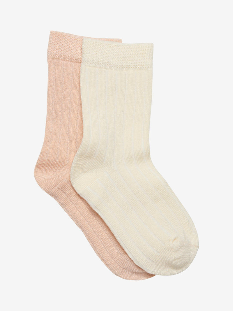 Minymo - Ankle Sock - Rib (2-Pack) - 120 Off White