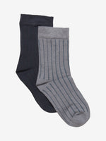 Minymo - Ankle Sock - Rib (2-Pack) - 870 Total Eclipse