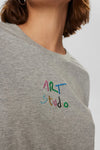 NUART T-SHIRT - Light Grey Melange