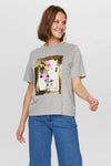 NUMAGDA T-SHIRT - light gray flour