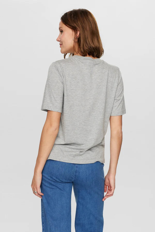 NUMAGDA T-SHIRT - light gray flour