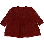Knit scallop l/s dress baby