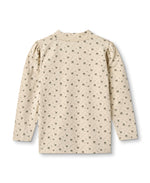 KELLY PUFF LS BLOUSE - SANDSHELL AOP.