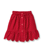 DOLLY DOT SKIRT - POMPEIAN RED