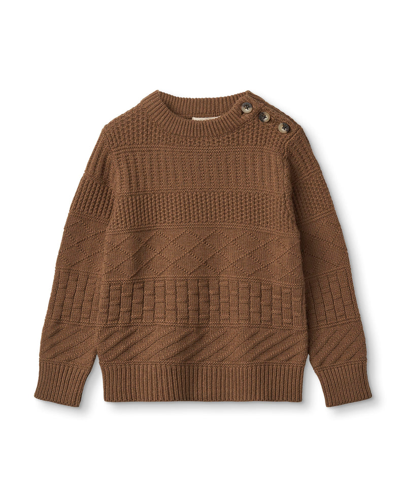 NOVA KNIT PATTERN PULLOVER - CARAFE