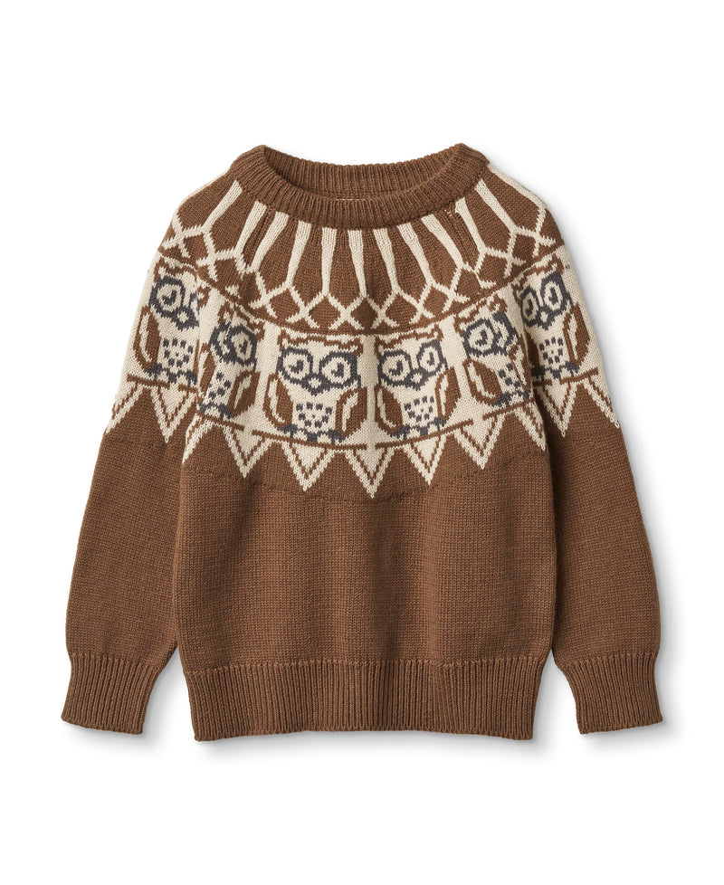 NOVA OWL JAQUARD PULLOVER - CARAFE