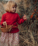 TULLE HEART SKIRT - SANDSHELL/ POMPEIAN RED