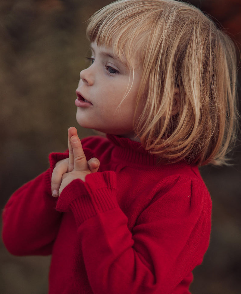 ABBY BLOUSE - POMPEIAN RED