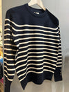 JDYMALOU L/S ON BUTTON PULLOVER KNT NOOS - sky captain/EGGNOG