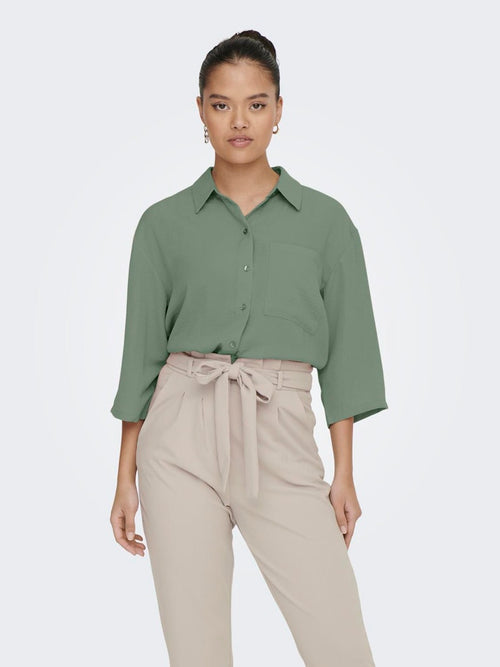 JDYDIVYA 3/4 LOOSE SHIRT WVN NOOS - Sea Spray