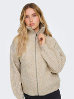 JDYSILJA L/S ZIP CARDIGAN KNT