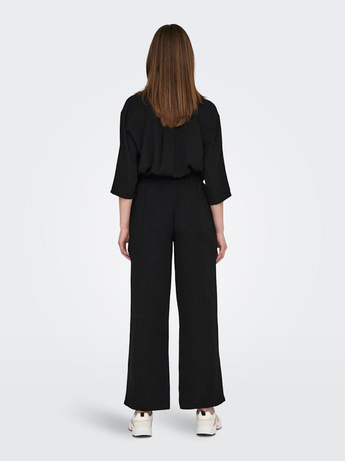 JDYDIVYA HW WIDE PANTS WVN NOOS - Black