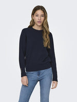 JDYMALOU L/S ON BUTTON PULLOVER KNT NOOS - sky captain