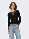 JDYROXY L/S LACE TOP JRS NOOS