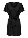 JDYSAY S/S LINEN BELL DRESS WVN NOOS - Black - 029