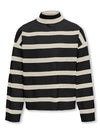 KOGAMA LS STRIPE LOOSE HIGHNECK KNT