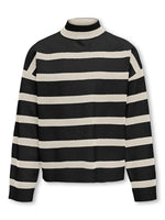 KOGAMA LS STRIPE LOOSE HIGHNECK KNT