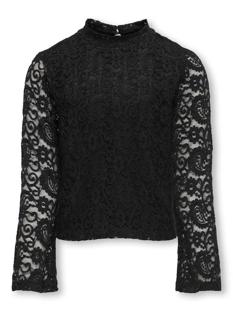 KOGMILLY L/S FLARED SLEEVE LACE TOP JRS