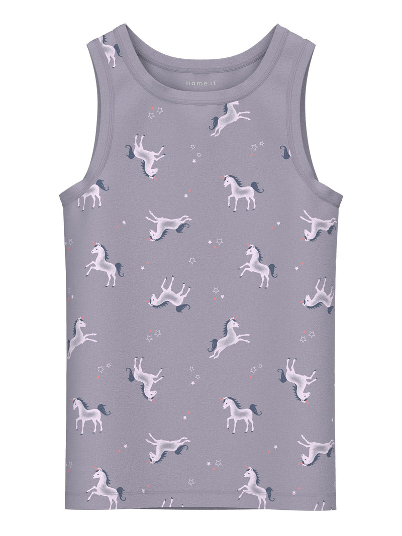 NMFTANK TOP 2P LAVENDER UNICORN NOOS