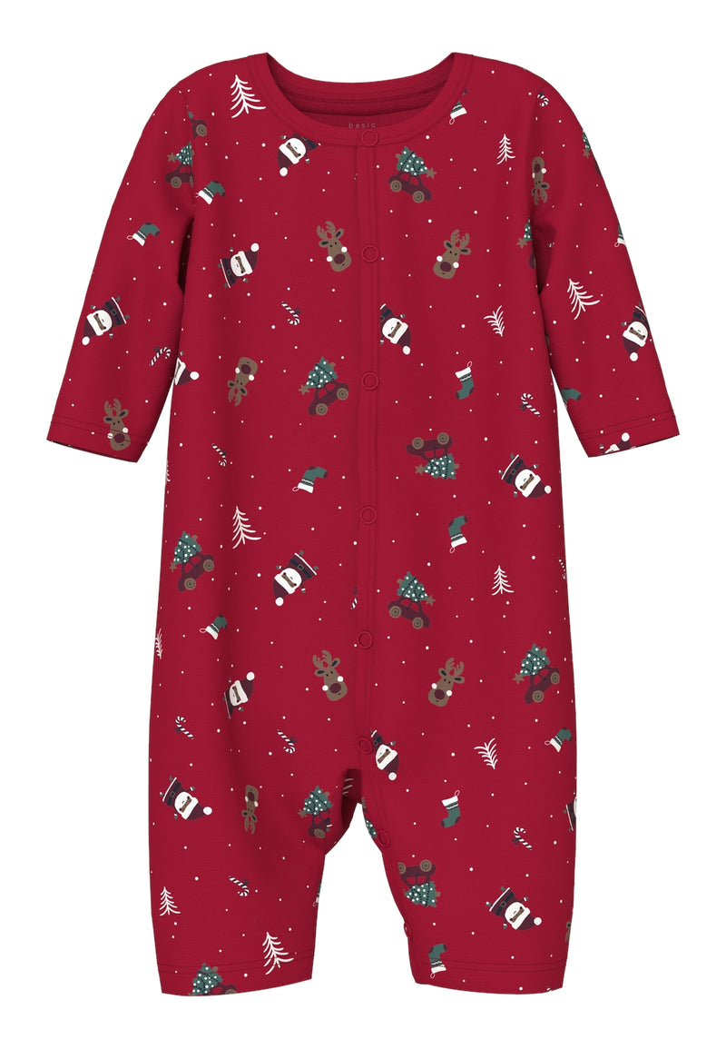 NBNVISMAS LS NIGHTSUIT - Jester Red Christmas Elements - PRE-ORDER