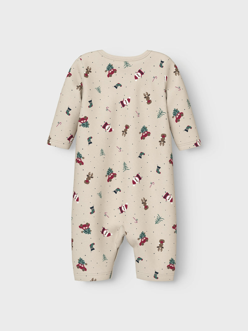 NBNVISMAS LS NIGHTSUIT - Whitecap Gray Christmas Elements