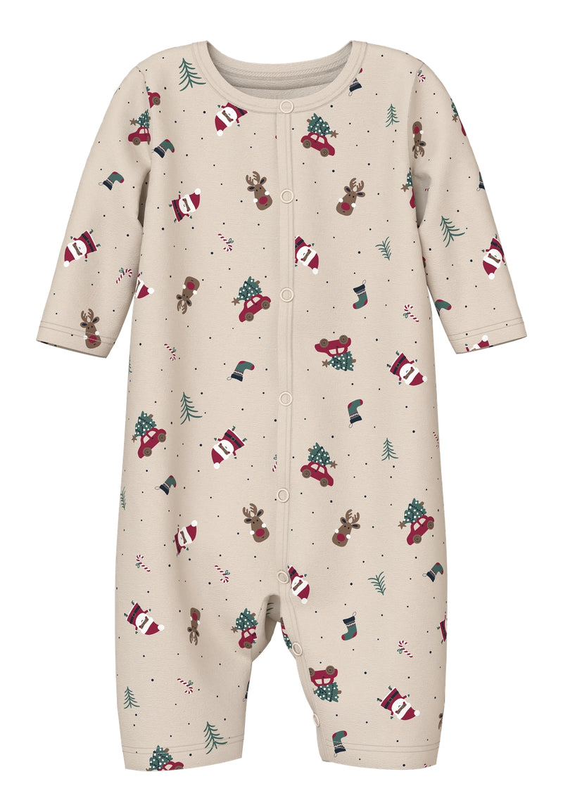 NBNVISMAS LS NIGHTSUIT - Whitecap Gray Christmas Elements