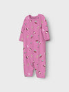 NBNVISMAS LS NIGHTSUIT - Fuchsia Pink Christmas Elements