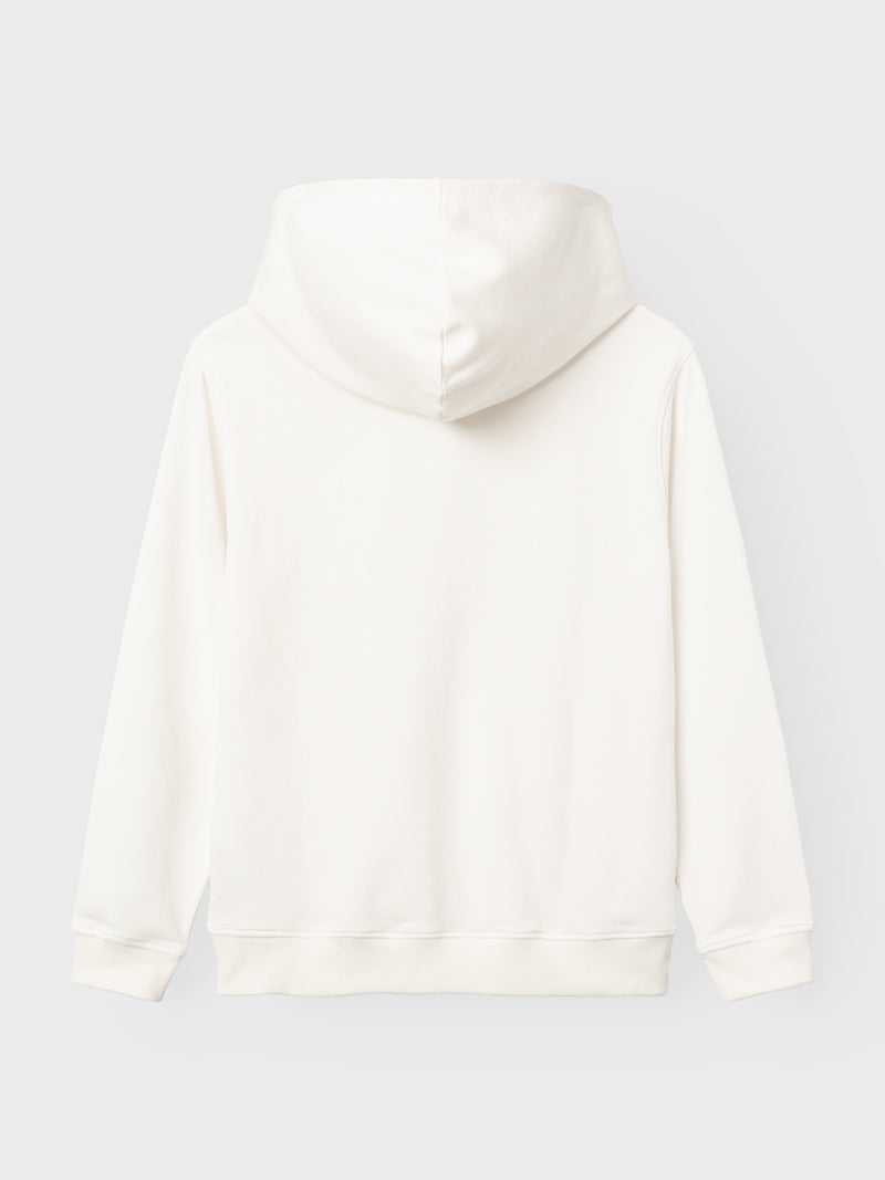 NLMLAR LS SWEAT W. HOOD - white alyssum