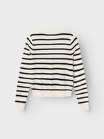 NLFNULLI LS SHORT CARDIGAN KNIT - white alyssum