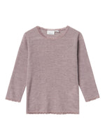 NMFWANG WOOL NEEDLE LS TOP SOLID NOOS - purple dove