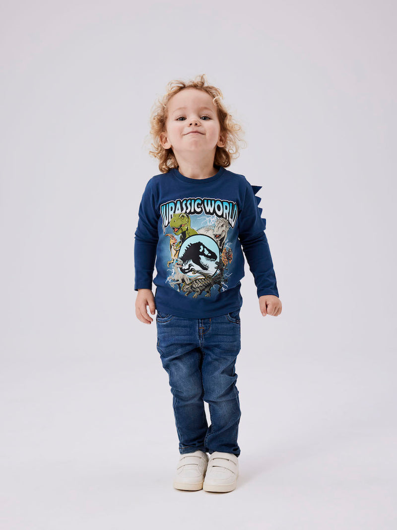 NMMJOLLY JURASSIC LS TOP NOOS SKY - dark denim