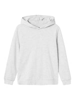 NLNNIZU LS BRU SWEAT W. HOOD NOOS - light grey melange