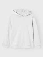 NLNNIZU LS BRU SWEAT W. HOOD NOOS - light grey melange