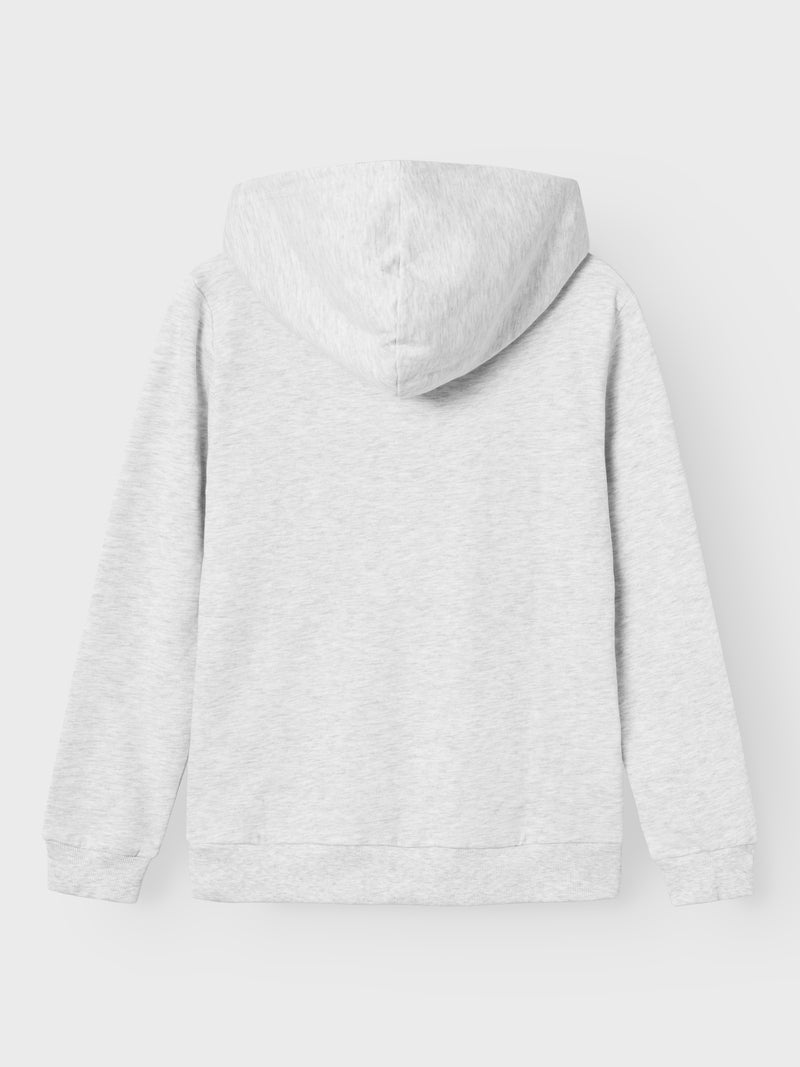 NLNNIZU LS BRU SWEAT W. HOOD NOOS - light grey melange