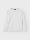 NLNNIZU LS BRU O-NECK SWEAT NOOS - light grey melange