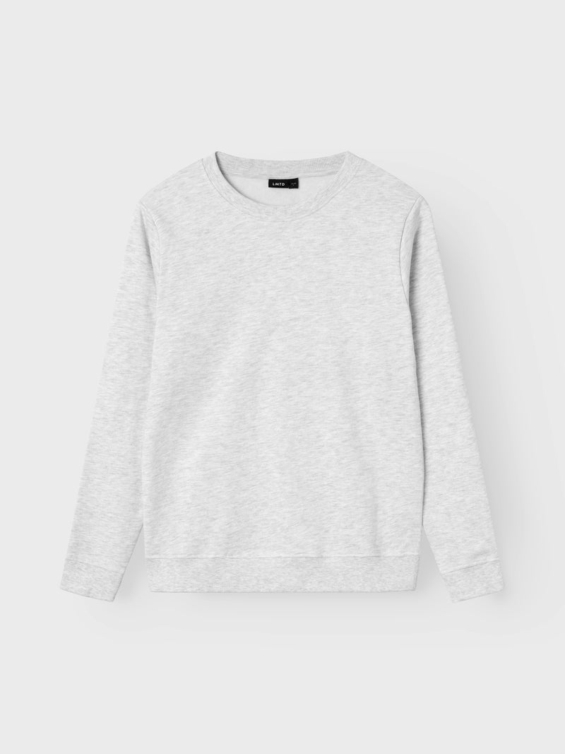 NLNNIZU LS BRU O-NECK SWEAT NOOS - light grey melange