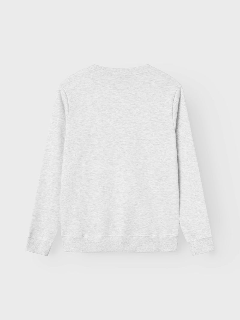 NLNNIZU LS BRU O-NECK SWEAT NOOS - light grey melange