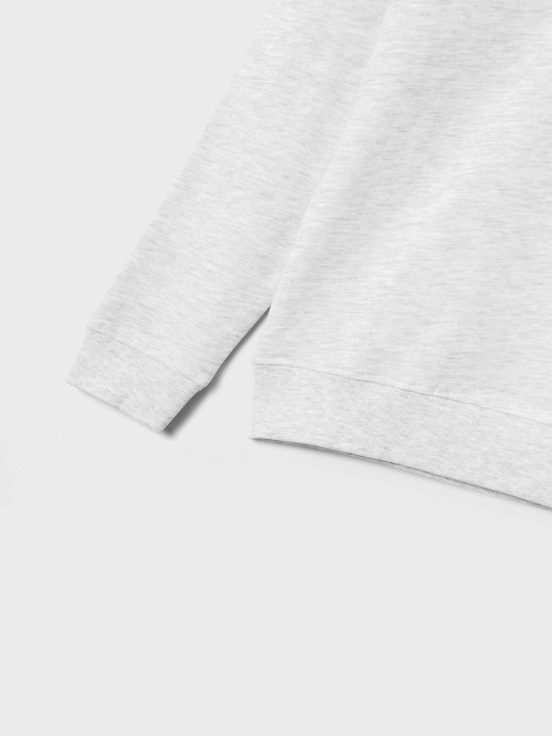 NLNNIZU LS BRU O-NECK SWEAT NOOS - light grey melange