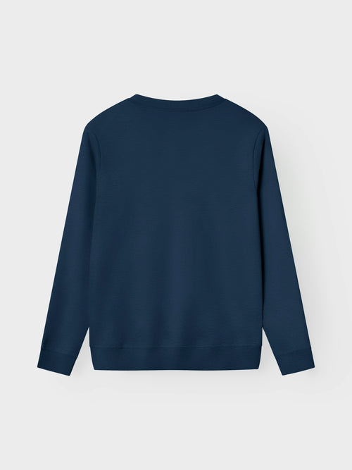 NLNNIZU LS BRU O-NECK SWEAT NOOS - navy blazer