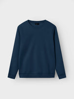 NLNNIZU LS BRU O-NECK SWEAT NOOS - navy blazer