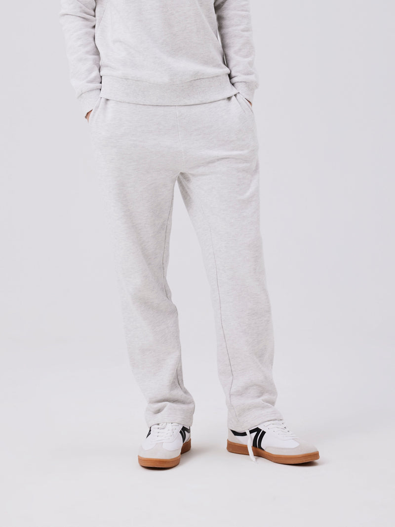 NLNNIZU BRU STRAIGHT SWEAT PANT NOOS - light grey melange